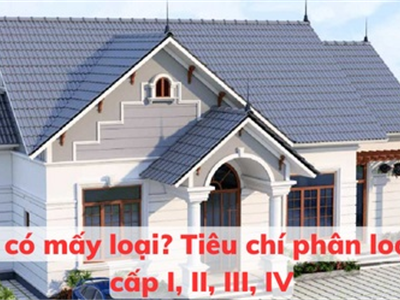 Nhà ở có mấy loại? Phân loại nhà cấp I, II, III, IV